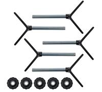 EMSea 5 Sets Baby Gate Escaleras Banister Adaptador M10 Escalera Y Varillas de husillo roscadas para montadas a presión para Puertas de Seguridad para niños y Mascotas