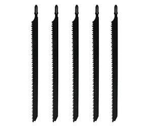 EMSea 5 unids T1044D largo 250mm T-Shank Jigsaw Blades Limpio y Rápido Corte de Madera para Madera Grueso Constructon Madera OSB Tableros de Fibra