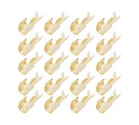 EMSea 50 Piezas de 6 X 30 Mm Portafusibles de Vidrio Conectores de Clips Portafusibles de Latón Botón de Contacto Portafusibles de Latón Clip para Coche Fusible de Vidrio de 6 X 30 Mm Y 6 X 33 Mm