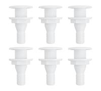 EMSea 6 Piezas de Accesorios de Revestimiento de Sentina Pasacascos con Codo de Manguera de 19 Mm Y 3/4" para Cubierta de Fregadero de Bomba de Barco