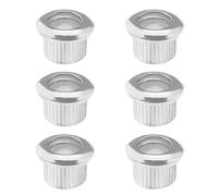 EMSea 6 piezas de cuerdas de guitarra sintonizadores bujes de conversión a través de montajes de cuerpo tapas de cuerda para guitarra eléctrica, instrumentos musicales, accesorios plata