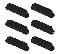 EMSea 6 piezas selladas de bobina única para pastillas de plástico cerrado, accesorios de guitarra para la mayoría de guitarras eléctricas, sin agujeros, color negro