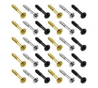 EMSea 60pcs Tornillos Montaje Anillo Pastilla Humbucker Mayoría Anillos Pastillas Humbucker 2,5 X 18 Mm Tornillos Envolventes Marco Pastilla 20 Piezas Dorados 20 Piezas Negros Y 20 Piezas Plateados