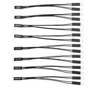 EMSea 8X Distribuidor de Puente Du-Pont de 2 Pines Hembra Simple A Macho Doble de 2,54 Mm de Cobre Estañado con Interruptor de Reset para LED de Encendido de Placa Base de PC Interruptor
