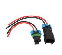 EMSea Arnés de cableado macho y hembra para ventilador de coche de 2 pines compatible con Delphi Metri-Pack 280 Series longitud de línea 13,5 cm, 14 AWG, arnés de enchufe de ventilador de 2 terminales