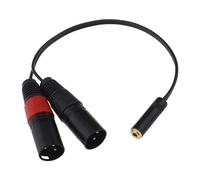 EMSea Cable Micrófono Hembra 3,5 Mm Y 1/8 Pulgada A Macho XLR Dual Cable Corto Estéreo Macho XLR Dual Balanceado 3,5 Mm A 3 Pines para Computadoras/MP3/DVD/TV/Radios 33,5 Cm