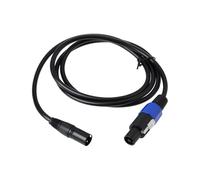EMSea Cable Speakon a XLR compatible con equipos de audio, mezclador, amplificador de altavoz, conector macho de 1,8 m, cable de extensión de altavoz XLR macho de 3 pines