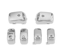 EMSea Carcasa de Interruptor de Control Manual Cromada de 6 Piezas Compatible con Har-Ley Dyna 96-11