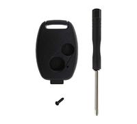 EMSea Carcasa negra para llave de entrada sin llave de 2 botones, compatible con Jazz Civic Accord FRV HRV sin hoja de llave