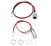 EMSea - Conector de puerto de carga en línea de 3 pines y 2 cables, puerto de carga para hoverboard enchufe de scooter eléctrico cargador de batería con interruptor de alimentación