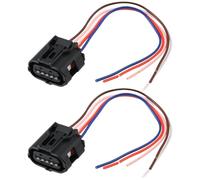 EMSea Conector de Sensor de Caudalímetro de Aire para Coche 2 Unidades 5 Pines con Cable 22204-0H010 15 Cm Compatible con Lexus Toyota