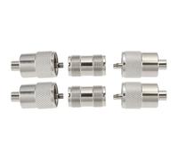 EMSea Conector Hembra A Hembra SO239 UHF (6 Unidades) Y Conector Macho PL259 UHF (Compatible con CB Radio Cable Coaxial RG58r).