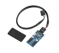 EMSea Divisor Interno USB 2.0 de 9 Pines 1 Macho A 2 Hembras Extensión de Cabezal de Placa Base para Carcasa de PC