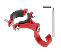 EMSea Gancho universal para patinete eléctrico, gancho de aluminio, gancho multifuncional para colgar scooter, accesorios para varillas con diámetros de 1,9 a 3,6 cm, color rojo
