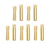 EMSea Juego de 5 pares de conectores banana chapados en oro de 4 mm GC4013 para vehículos de control remoto RC con tamaño de 1:10 y inferior