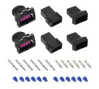 EMSea Kit de 2 Conectores de Cableado Automotriz de 3 Pines Hembra/Macho Compatible con Bosch EV1 La Interfaz