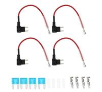 EMSea Kit de 4 Adaptadores de 12 V para Coche Adaptador de Fusibles Enchufe Distribuidor Grifo