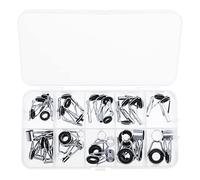 EMSea Kit de reparación de Puntas de caña de Pescar de 1,6 a 8,6 mm, guía de Anillos de caña de Pescar, Piezas de Repuesto de Pesca de Acero Inoxidable para Agua Dulce Salada