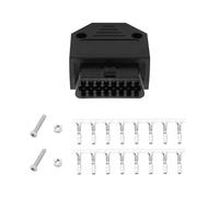EMSea OBD2 - Herramienta de diagnóstico de coche OBD II de 16 pines macho a hembra, extensor de diagnóstico de vehículo con tornillos, herramienta de diagnóstico (negro)