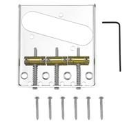 EMSea Puente vintage para guitarra eléctrica, puente de 3 ceniceros compensados, compatible con pastilla de puente de guitarra eléctrica estilo tele, dorado
