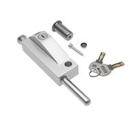 EMSea Tope de Puerta con Resorte Aleación Zinc Pestillo Puerta 11 Cm X 4 Cm Tope Puerta con Llave Orificio 12 Mm Perno Resistente Palanca Compuesta Automática Puerta Vidrio Enmarcada Giratoria