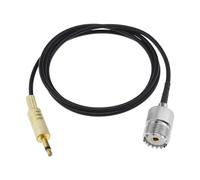EMSea UHF Hembra SO239 a Conector Macho de 3,5 mm, Adaptador de Audio de 0,9 m de Largo, Cable de extensión estéreo para Adaptador/CCTV/cámara/Antena de Monitor, 0,9 m