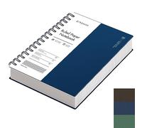 EMSHOI A5 - Cuaderno universitario rayado en espiral, pequeño de 14,5 x 20,9 cm, 300 páginas/150 hojas, papel grueso de 100 g/m², tapa dura impermeable, diario de escritura unisex para trabajo