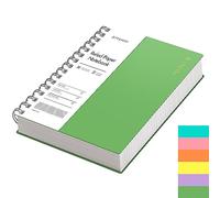 EMSHOI A5 - Cuaderno universitario rayado en espiral, pequeño de 14,5 x 20,9 cm, 300 páginas/150 hojas, papel grueso de 100 g/m², tapa dura impermeable, diario de escritura unisex para trabajo