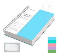 EMSHOI B5 Spiral Notebook Bullet Dotted Journal, 300 Pages/150 Sheets, 100gsm Dot Grid Paper, Waterproof Hardcover, Wirebound Notepad for Office School Women Men Work Writing,19 x 25 cm, Blue