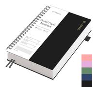 EMSHOI Cuaderno A4 Bullet Dotted Journal, cuaderno en espiral, 300 páginas/150 hojas, 100 g/m², papel de trama de puntos, tapa dura de PVC, para mujeres, hombres, oficina, escuela, escritura, 21,5 x