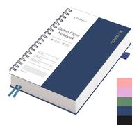 EMSHOI Cuaderno B5, Bullet Dotted Journal, cuaderno en espiral 300 páginas/150 hojas, papel punteado 100 gsm, tapa dura de PVC, cuadernos para mujeres, hombres, oficina, escuela, escritura, 19 x 25 cm