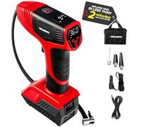 EMSON Bullseye Pro Inflador de neumáticos Digital ASON TV Compresor de Bomba de Aire para neumáticos de automóvil Automático 150 PSI con Pantalla de visualización y presión preestablecida en KPA, PSI