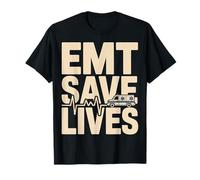 EMT Save Lives Ambulancia Heartbeat Semana EMS Camiseta