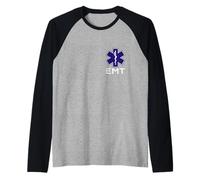 EMT Uniforme Técnico Médico de Emergencia Estrella de la Vida el Camiseta Manga Raglan