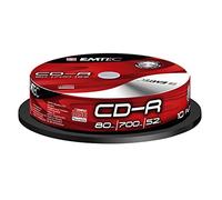 Emtec CD-R 80/700 52X 10CB - Pack de 10 CDs en Blanco, 700 MB