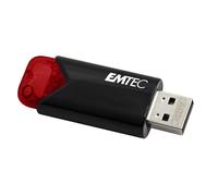 Emtec ECMMD256GB113 - Memoria USB 3.0 (3.2) Click Easy B110, Memoria Flash de 256 GB, Almacenamiento Externo, Lectura de 20 MB/S, Escritura 10 MB/S, Click Easy - 21 x 57 x 12 mm, Color Rojo