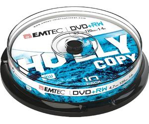 EMTEC ECOVPRW47104CB - Pack de 10 DVD+RW vírgenes, 4.7 GB
