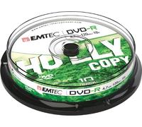 Emtec ECOVR471016CB - Pack de 10 DVD-R 16x, 4.7 GB