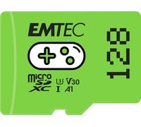 Emtec, Gaming, ECMSDM128GXCU3G, Tarjeta MicroSD de 128 GB, Velocidad de Escritura 95 MB/s, Velocidad de Lectura 100 MB/s, Verde