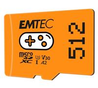 EMTEC - Gaming - ECMSDM512GXCU3G - Tarjeta MicroSD de 512 GB - Velocidad de Escritura 95 MB/s - Velocidad de Lectura 100 MB/s - Naranja