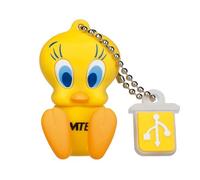 Emtec L100 Looney Tunes Tweety - Memoria USB 2.0, 4 GB, Lectura 15 MB/s, Escritura 5 MB/s, Amarillo