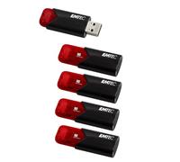 EMTEC - Lote de 5 Unidades Flash USB 2.0 Click Easy B110 de 32 GB - Plástico - Mecanismo retráctil - Almacenamiento de Datos, Transferencia de Archivos, informática - Azul