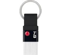 EMTEC - Memoria USB 3.2 Nano Ring T100 Capacidad de 64 GB, 64 GB - Compatibilidad Universal USB 3.0 - ECMMD64GT103 - Diseño Exclusivo con Anillo Llavero - Ultra Fino, sin Tapa