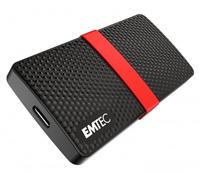 Emtec Unidad portátil Portable X200-1 TB USB Tipo C 3.2 Gen 1 (3.1 Gen 1) 450 MB/s Negro y rojo