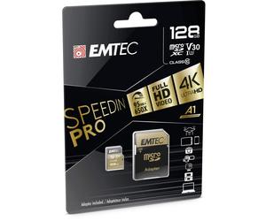 Emtec SPEEDIN' microSD Clase 10 V30 UHS-I U3 (128 GB)