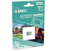 EMTEC, Tarjeta MicroSDXC 512GB UHS-I U3 V30 A1 Express Gaming, Compatible con Nintendo Switch 2, Alta Velocidad hasta 880Mbps, Almacenamiento extendido, Ideal para Videojuegos y Aplicaciones