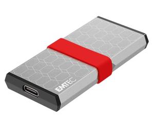 EMTEC X205 Mini SSD portátil 1TB - hasta 1100MB/s de Lectura - USB-C 3.2 Gen2 - Carcasa de Aluminio - Compacto y Ligero - Alta Velocidad de Transferencia