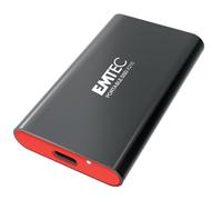 EMTEC X210 - Disco Duro SSD Externo (1 TB, Compatible con USB 3.2 Gen1 y 2.0, tecnología 3D NAND Flash, Cable USB-C 3.2 Gen2 a USB-A, Carcasa de protección de Silicona incluida), Incluye