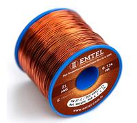 Emtel 0.724 mm - 500 gr - Alambre de cobre esmaltado de 134 metros - Alambre de bobina para motor, altavoz, bobina magnética - Cable magnético 220°C-Aislamiento de doble