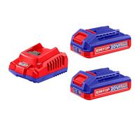 EMTOP - Set Cargador Rapido y 2 Baterias Litio 20V 2,0 Ah Sistema P20S | Para Recarga de Baterías Compatibles | Compatible con Toda la Gama del Sistema
